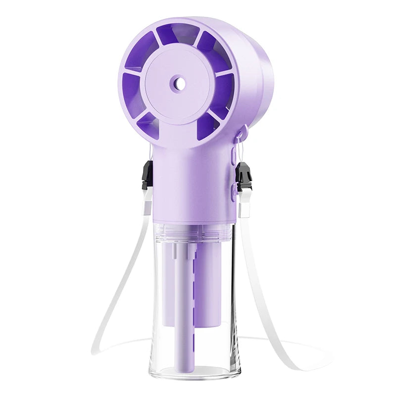 Ventilador de Mano con Pulverizador de Agua Portátil