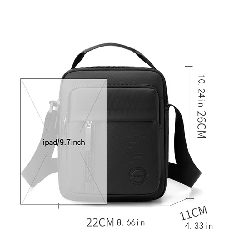 Bolso Bandolera Multicapa con Cierre y Correa Ajustable