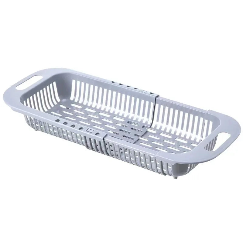 Colador Extensible sobre el Fregadero, Cesta Escurridora de Acero Inoxidable