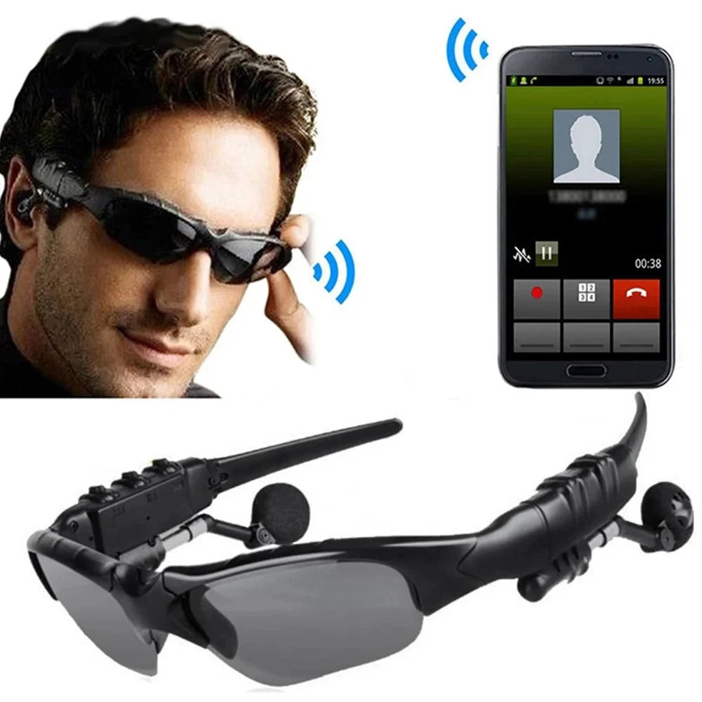 Auriculares estéreo inalámbricos con micrófono, gafas de sol para conducir, deportes de ciclismo, auriculares con reducción de ruido, gafas de sol