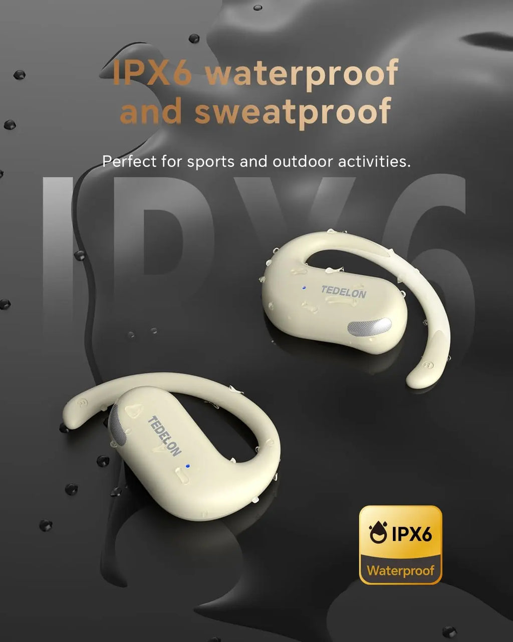 Tedelon F9 auriculares abiertos auriculares inalámbricos OWS Bluetooth 5,4 auriculares sonido HiFi TWS auriculares Bluetooth para ciclismo correr