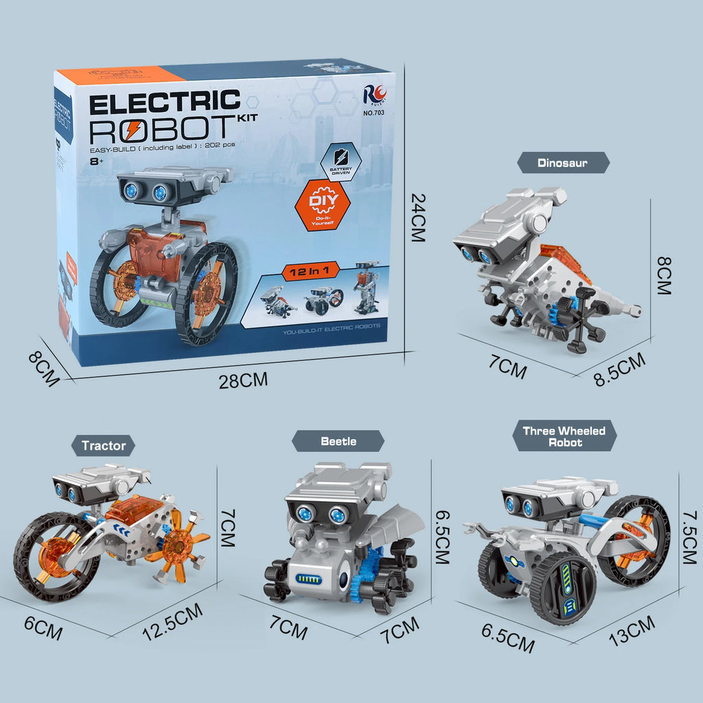 Robot Solar Educativo 12 en 1 para Niños DIY STEM