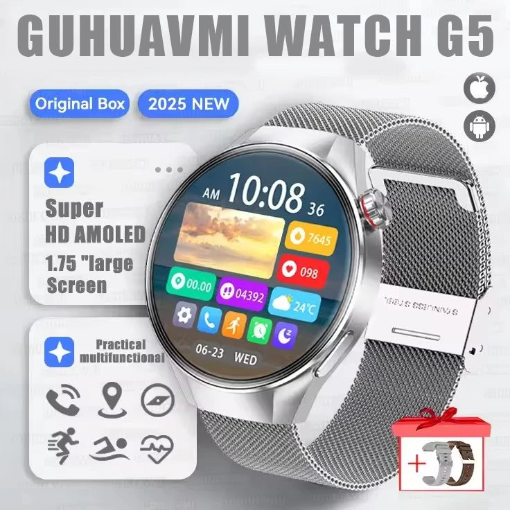 Reloj Inteligente G5 Plus con Pantalla AMOLED, GPS y Llamadas Bluetooth