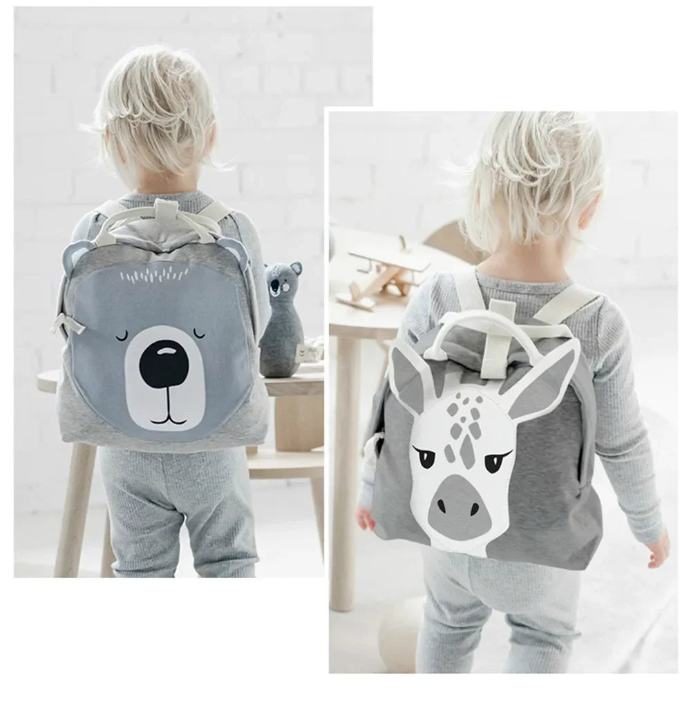 Mochila para niños, mochila escolar para niños pequeños, bonita mochila escolar para niños, bolso ligero para niño y niña, bolso de conejo, mariposa y León