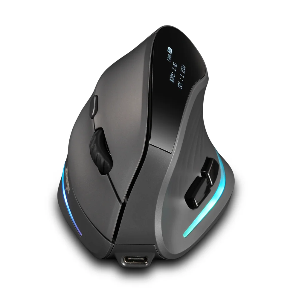 Ratón Inalámbrico Ergonómico Lefon 2.4G, Ratón Vertical Recargable para Juegos, para PC, Portátil, MacOS, Oficina, Modelo F35C/F35B/F35