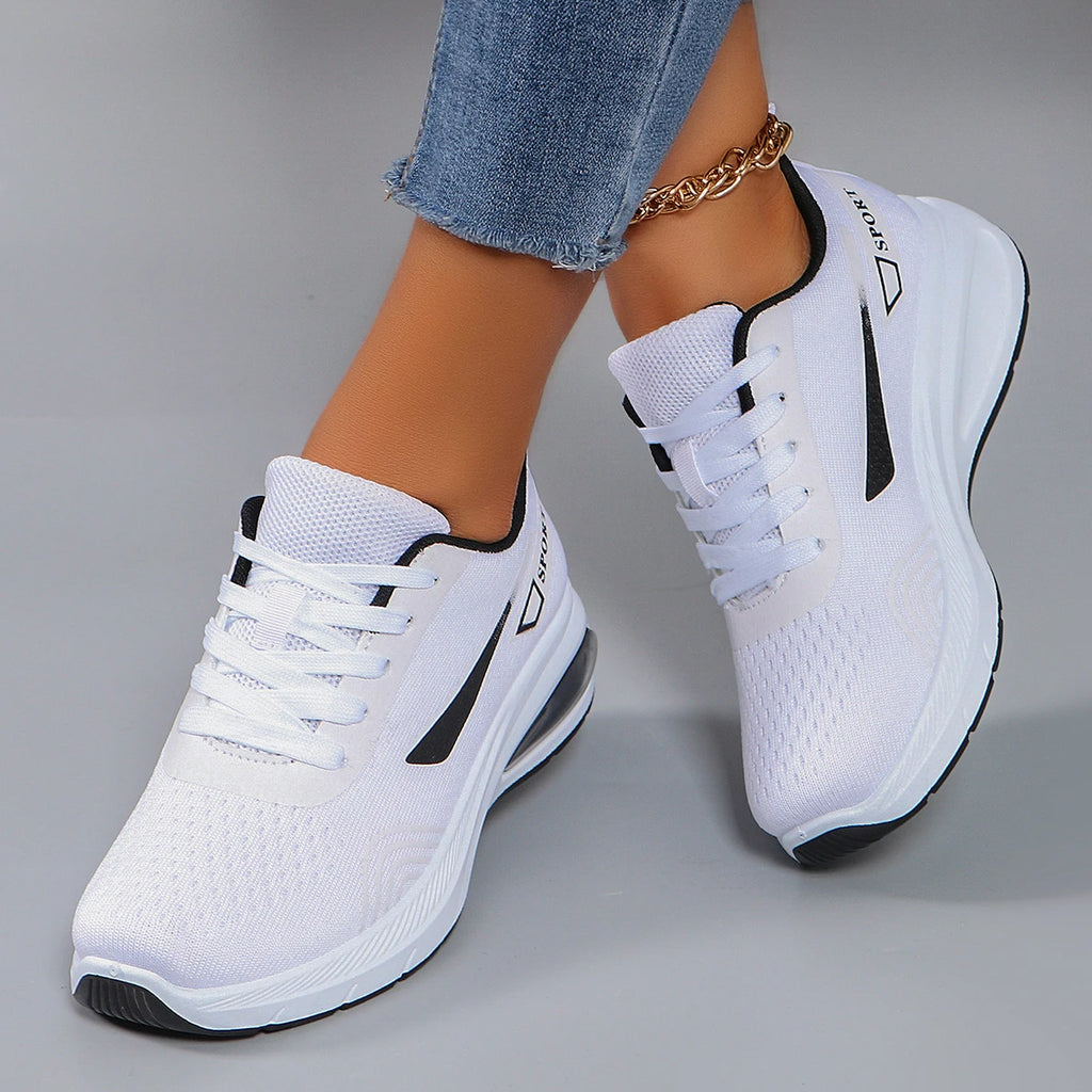 Nuevos zapatos deportivos de primavera para mujer, zapatos deportivos informales a la moda, transpirables, ligeros, antideslizantes, resistentes al desgaste, zapatos planos