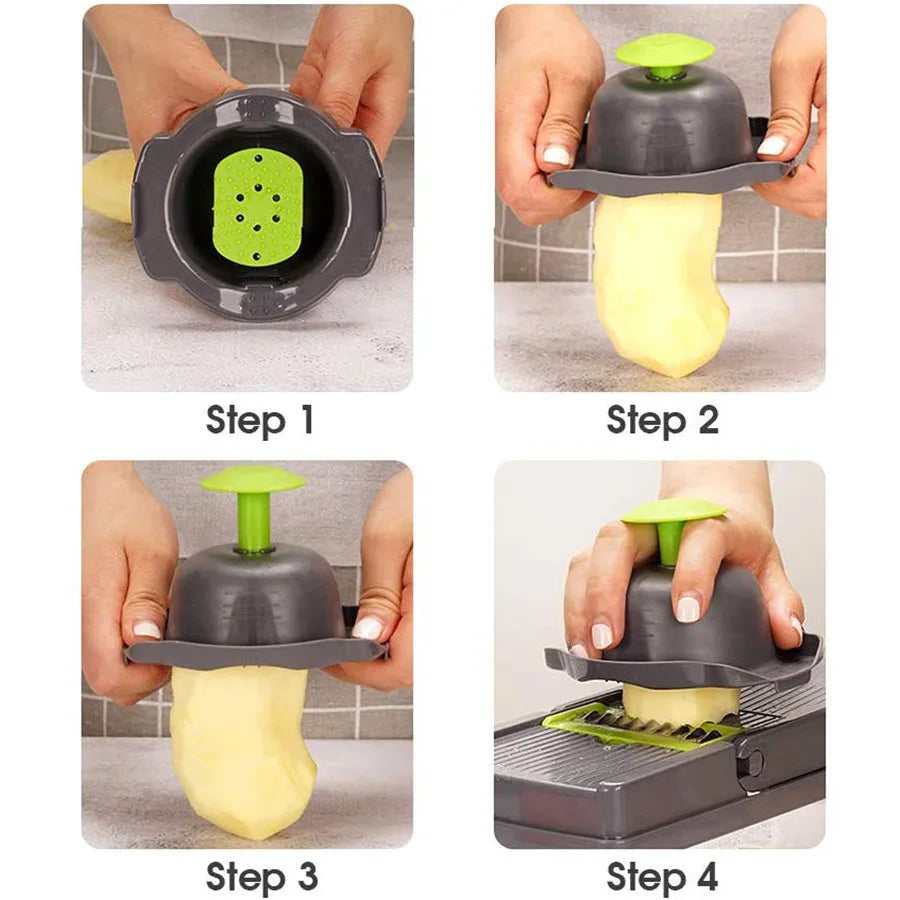 Cortador de verduras multifuncional, trituradora doméstica, máquina para cortar en cubitos, rallador de cocina, rebanador