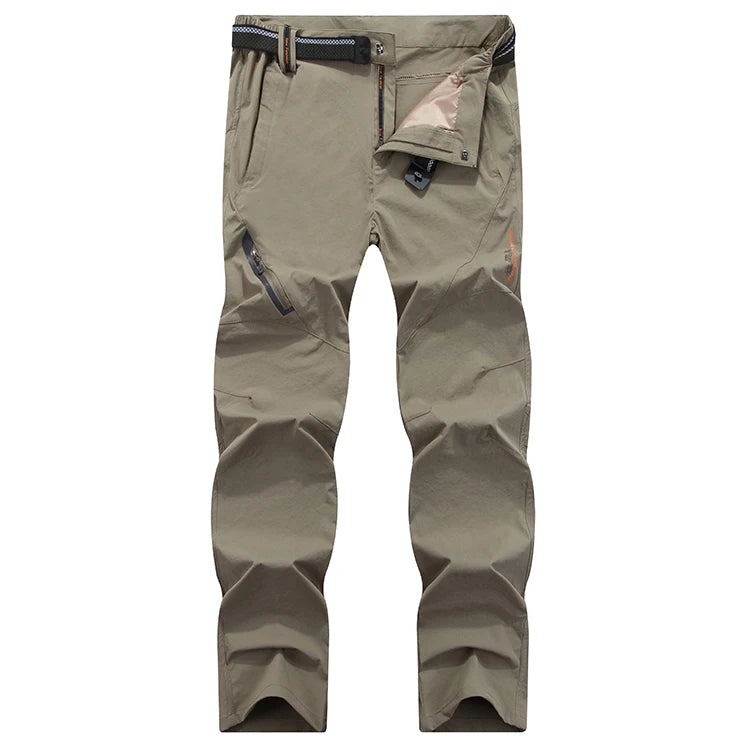 Pantalones elásticos de secado rápido de cuatro lados para hombre, pantalones de Montañismo al aire libre, ligeros y finos para mujer, transpirables elásticos de verano