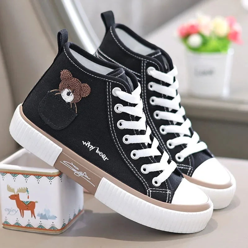 Zapatillas de Lona para Mujer con Bordado — Livianas y Transpirables