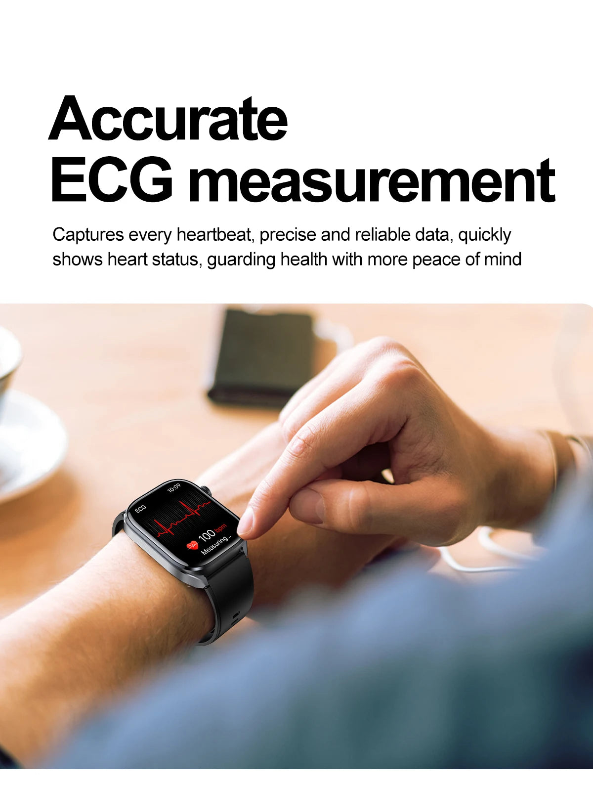 Reloj Inteligente con IA, ECG Preciso, Análisis de Lípidos y Ácido Úrico
