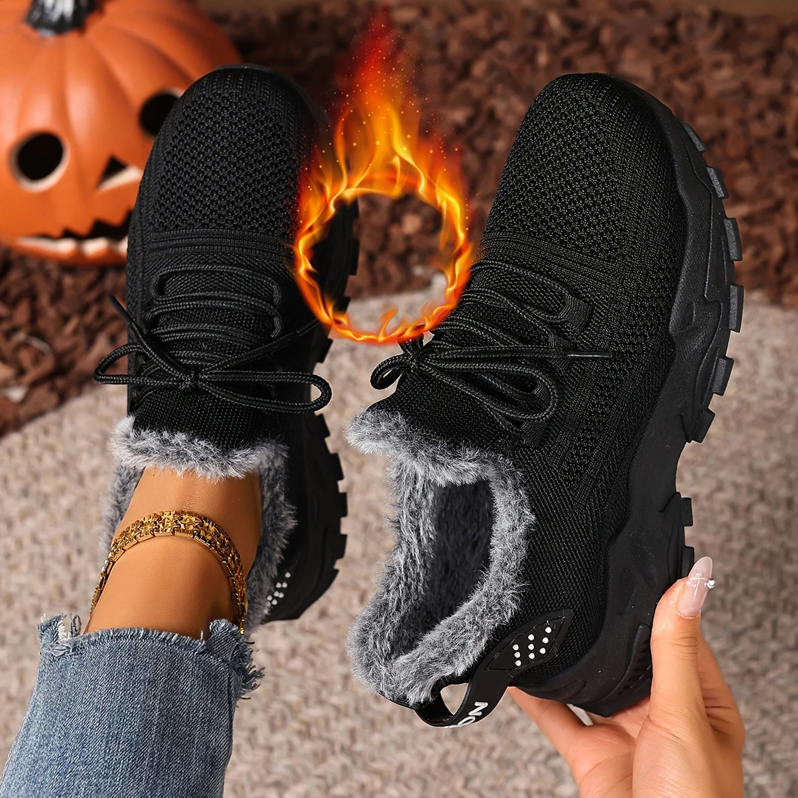 Zapatillas Deportivas de Invierno para Mujer - Suela Antideslizante