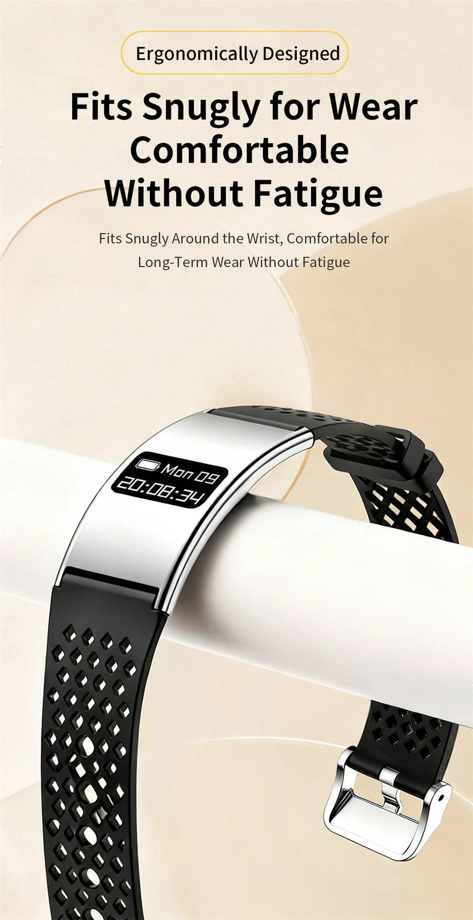 Pulsera Inteligente Deportiva Resistente al Agua IPX8 con Monitor de Salud