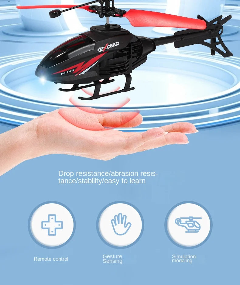 Mini Dron RC con Luces LED Control Remoto y por Gestos