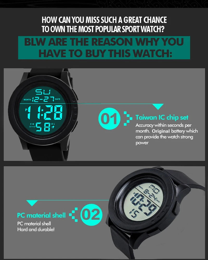 Reloj Digital Deportivo Militar Multifunción