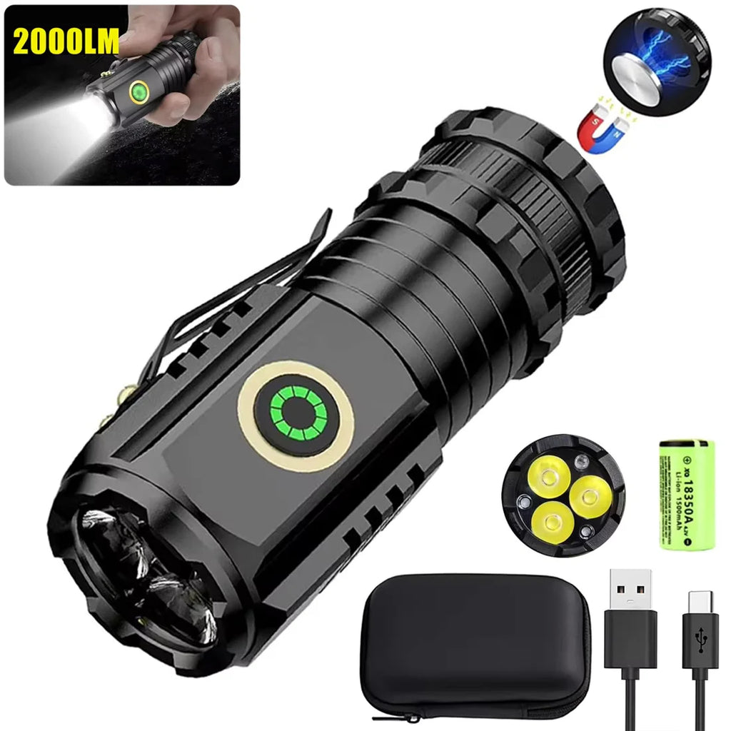 Mini Linterna LED de Aluminio EDC para Senderismo