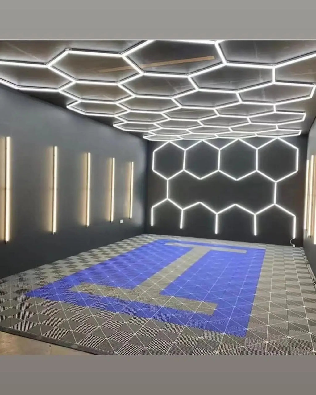 Luz LED hexagonal para garaje, 50000H, 6500K, ultrabrillante, para el hogar, gimnasio, barbería, detallado de coches, Bar, sótano, taller, iluminación de techo