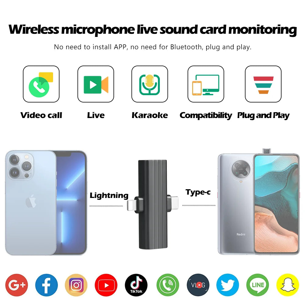 Auriculares Bluetooth 5.3 para Karaoke en Vivo con Tarjeta de Sonido