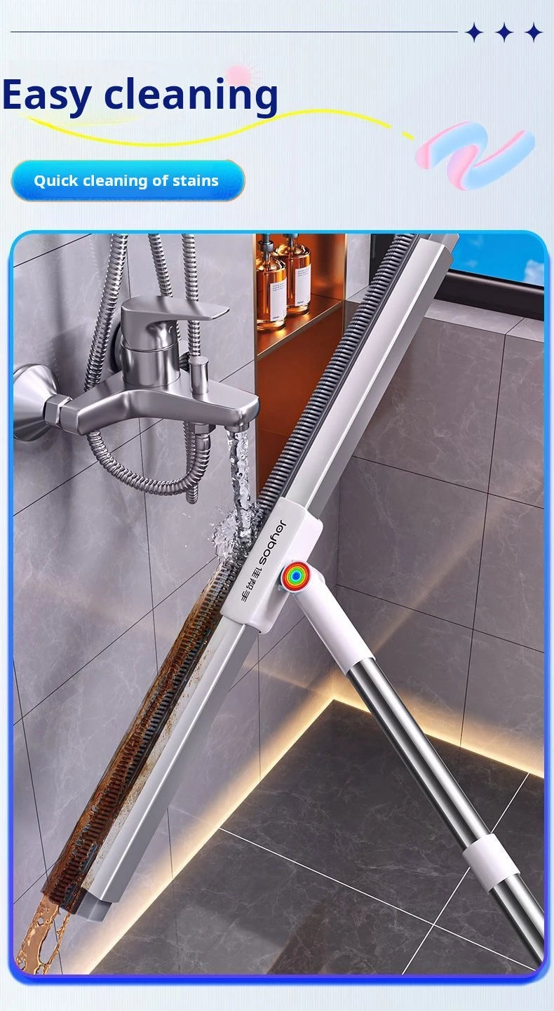 Fregona de silicona Joybos con raspador de piso 360° para hogar y baño