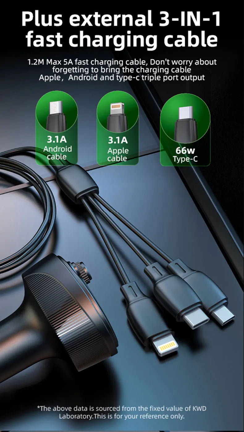 Transmisor FM Bluetooth 5.0 para Auto con Carga Rápida 66W