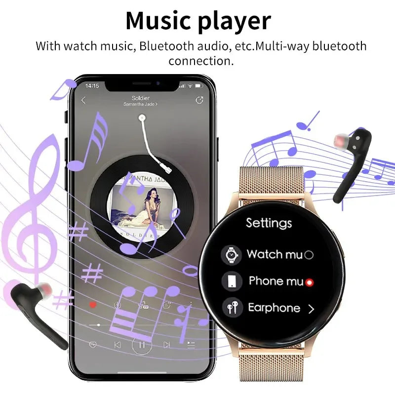LIGE Reloj Inteligente Mujer NFC Bluetooth