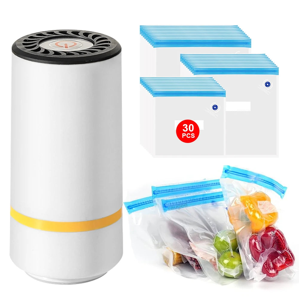 Selladora al vacío eléctrica recargable para conservación de alimentos