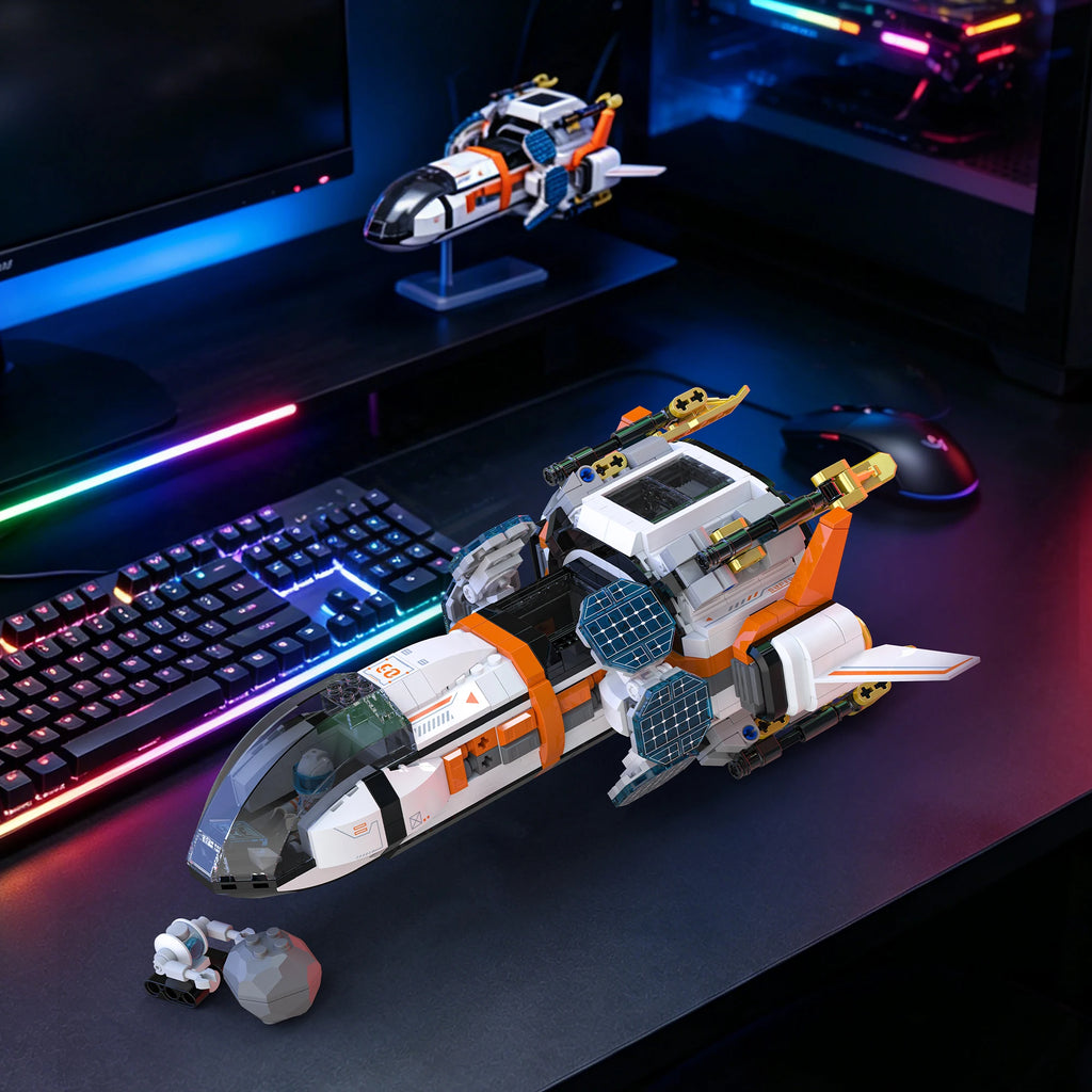 LL003 Serie Aeroespacial, Juguetes Creativos para el Hogar, Set de Bloques de Construcción de Naves Espaciales, Juguete Educativo para Niños, Regalo de Cumpleaños