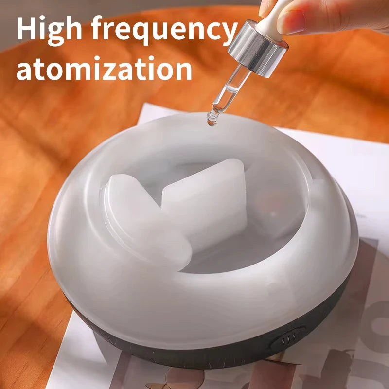 Nuevo humidificador de llama simulada, luz nocturna colorida para el hogar, atomización ultrasónica, puede agregar aceite esencial, pequeña máquina de aromaterapia