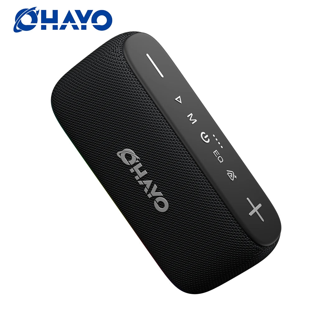 Ohayo S15 Altavoz Bluetooth portátil con sonido potente de 60 W y graves intensos, altavoz LED inalámbrico impermeable IPX6 para computadora