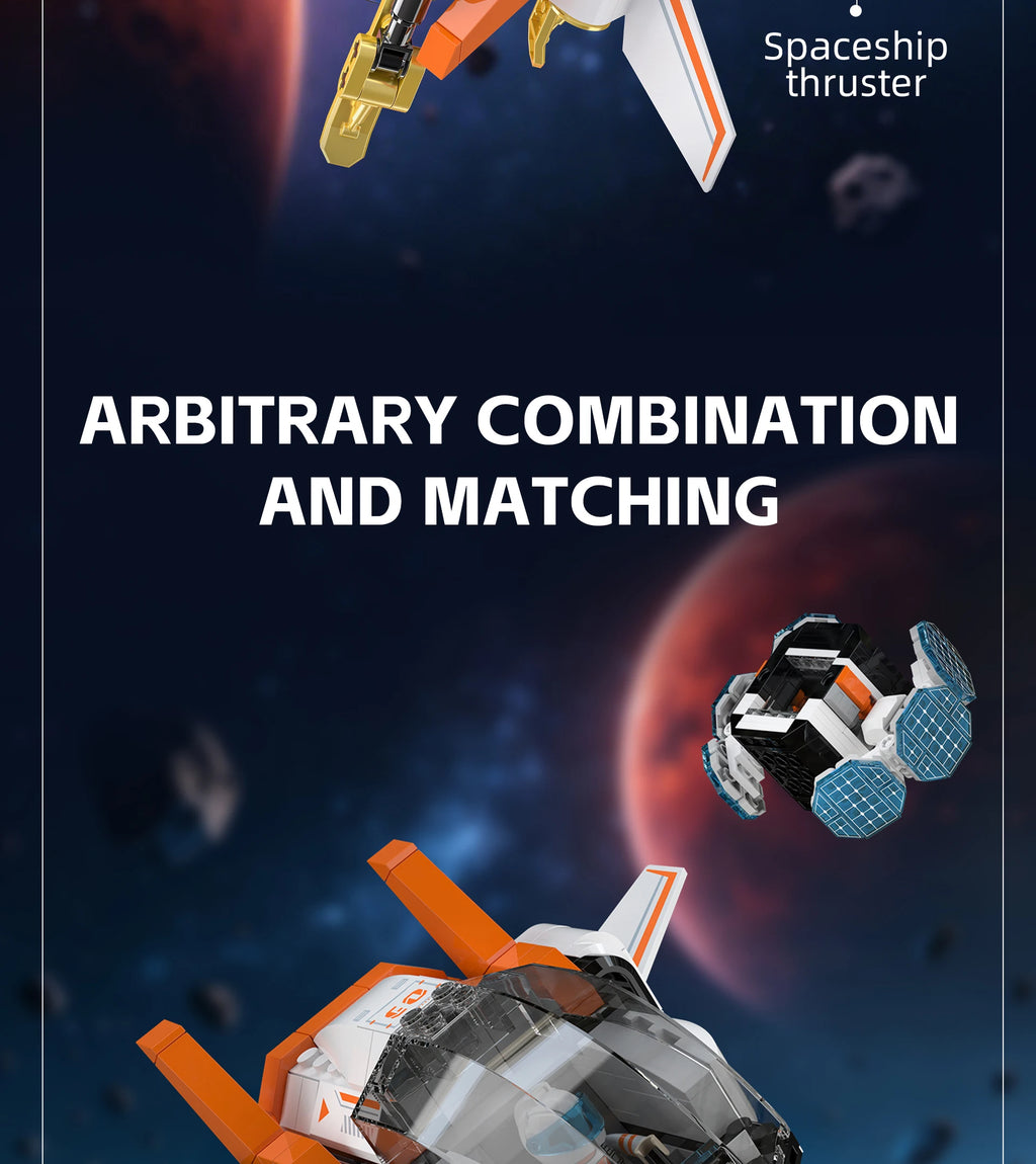 LL003 Serie Aeroespacial, Juguetes Creativos para el Hogar, Set de Bloques de Construcción de Naves Espaciales, Juguete Educativo para Niños, Regalo de Cumpleaños