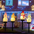 Luz Solar LED de Jardín con Figura de Muñeco de Nieve
