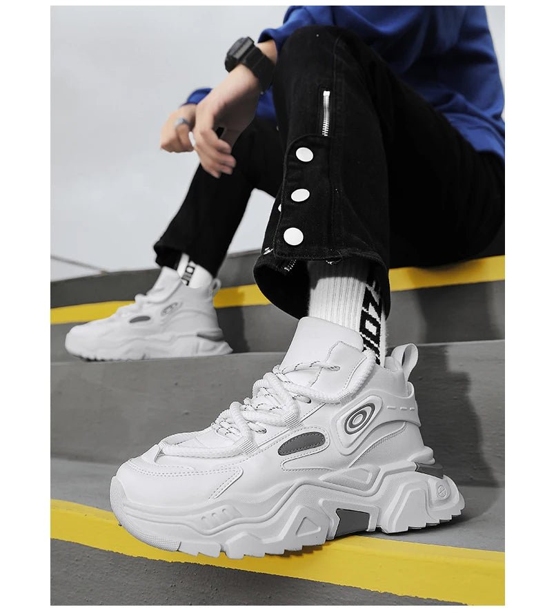 Zapatos informales de suela gruesa para hombre, zapatillas deportivas antideslizantes de suela blanda para las cuatro estaciones, zapatos deportivos Joker juveniles a la moda