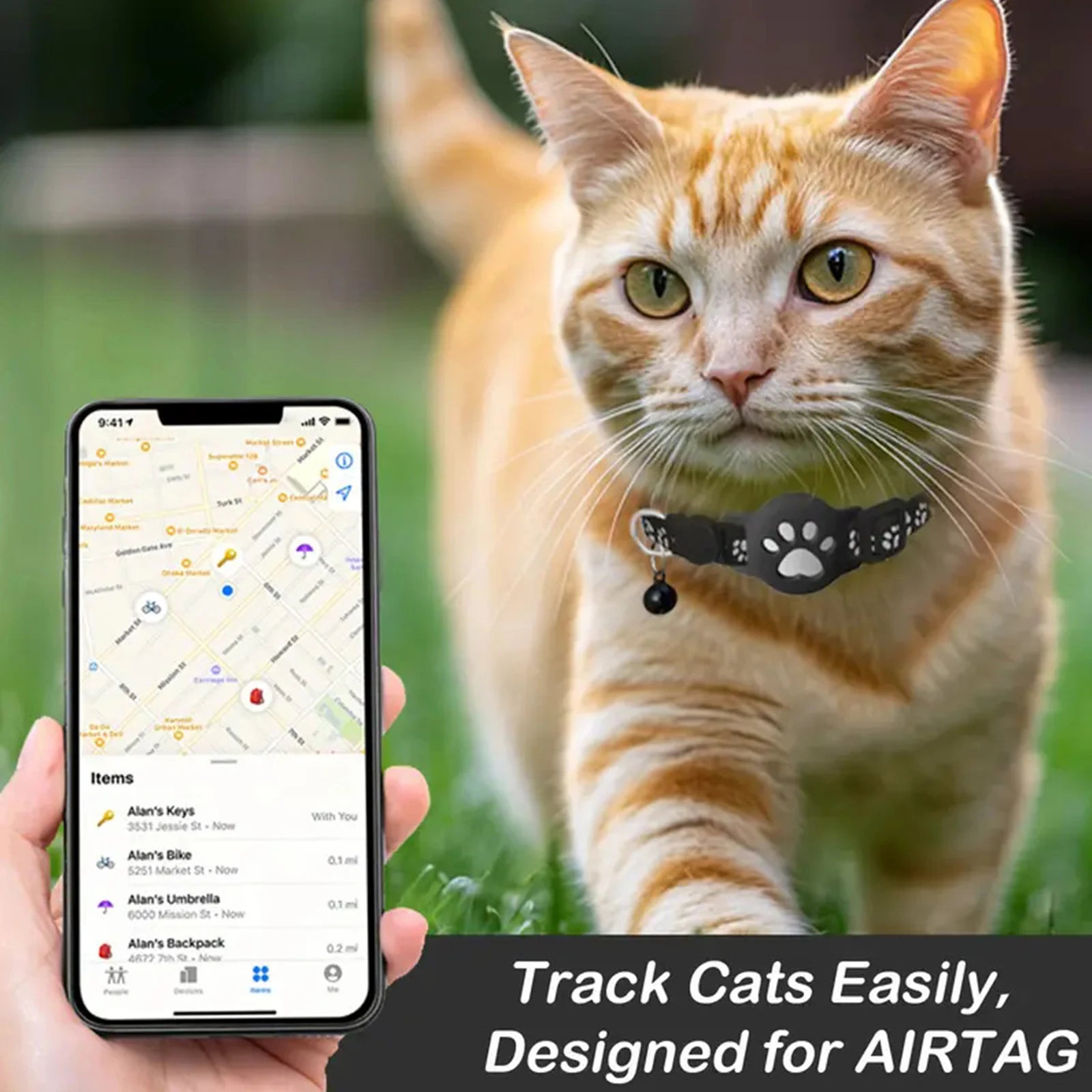 Collar Rastreador GPS para Mascotas Impermeable con App iOS y Android