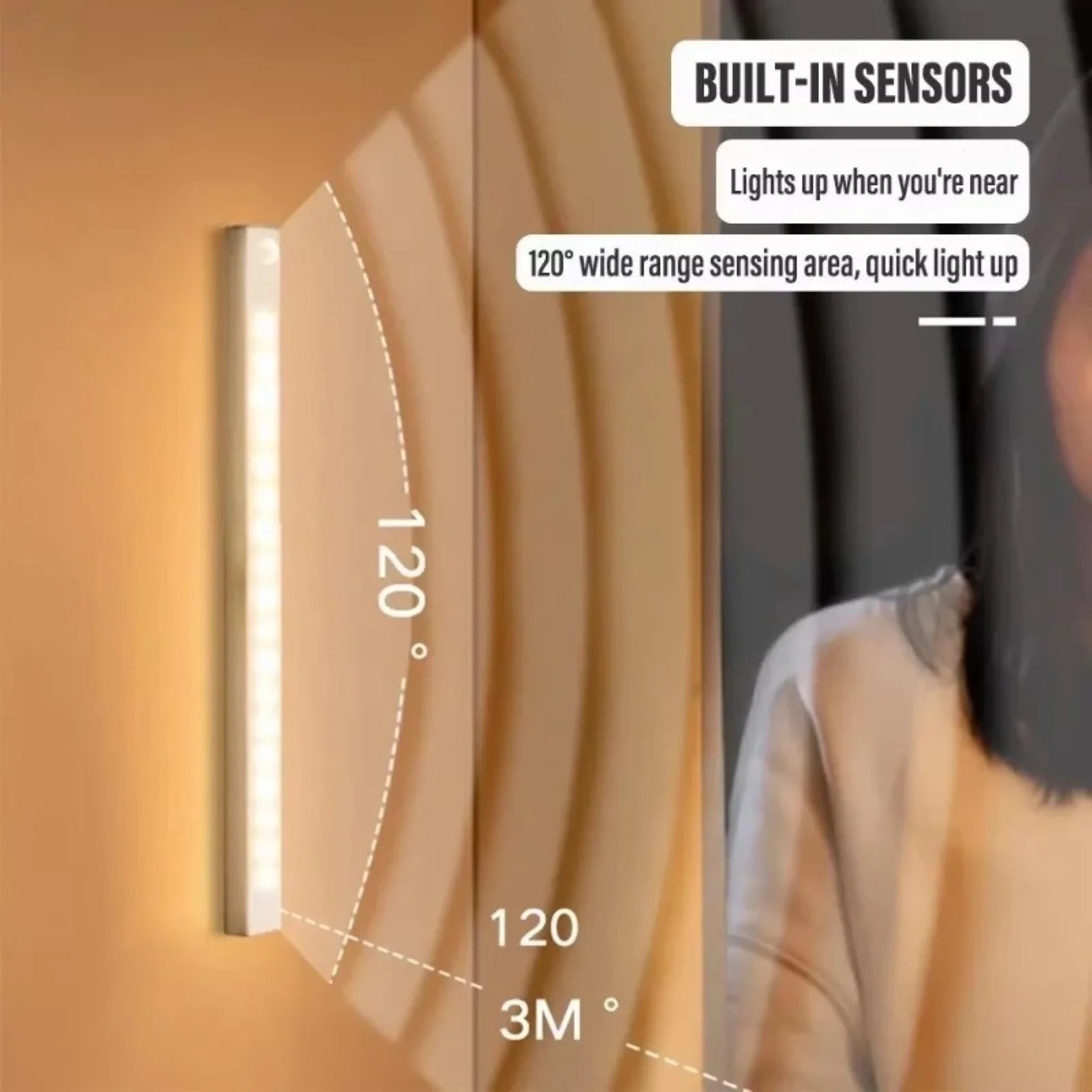 Luz LED Regulable con Sensor de Movimiento para Armario