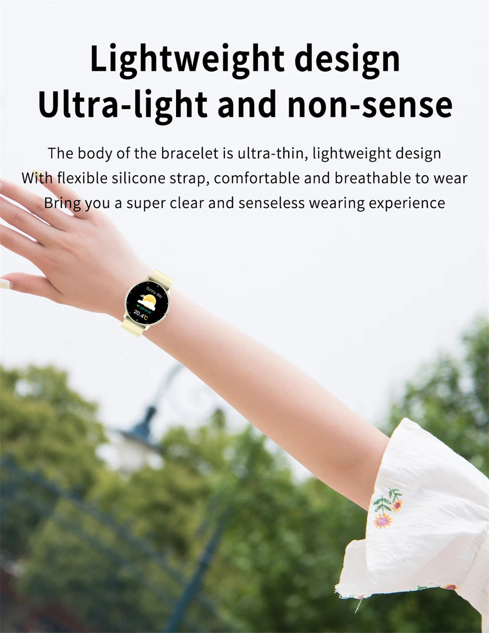 Reloj inteligente LIGE para hombres y mujeres con pantalla completamente táctil, llamadas por Bluetooth, reloj inteligente resistente al agua, relojes deportivos con seguimiento de actividad física para Android iOS