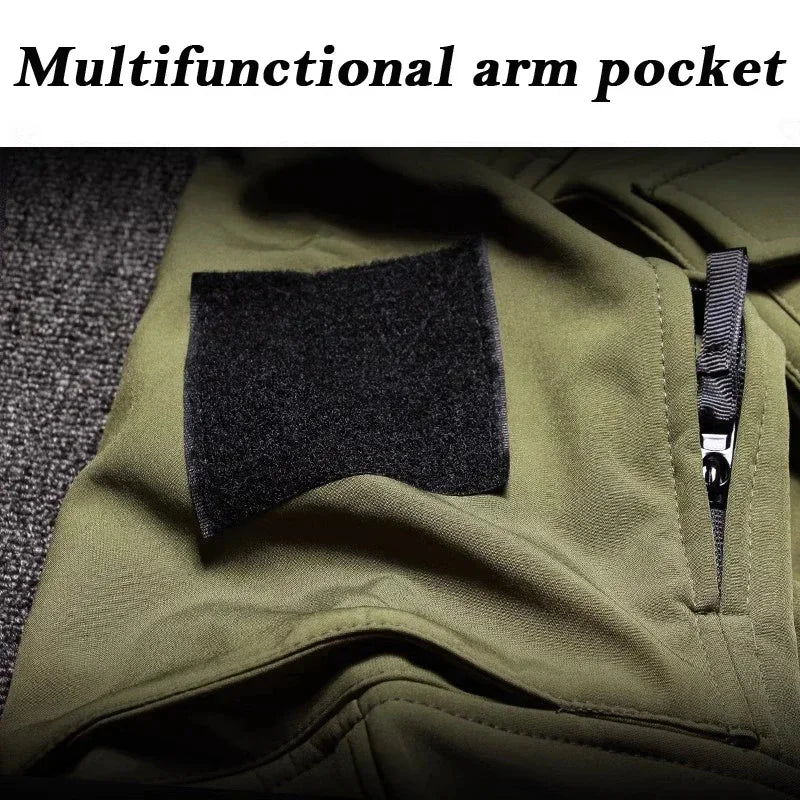 Chaqueta Táctica Shark para Hombre — Polar, Impermeable, Cortavientos