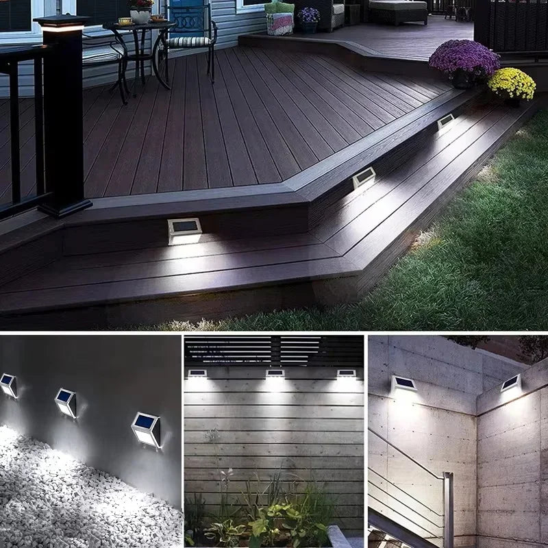 Luz de Paso Solar LED de Acero Inoxidable para Jardín