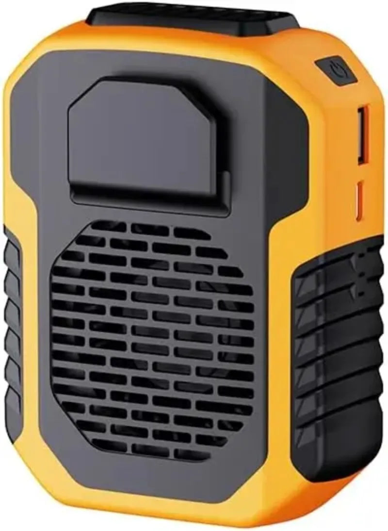 Ventilador USB 4 en 1 para exteriores, ventilador de cinturón, ventilador personal con clip para collar, ventilador para ropa de trabajo, 3 velocidades, flujo de aire potente