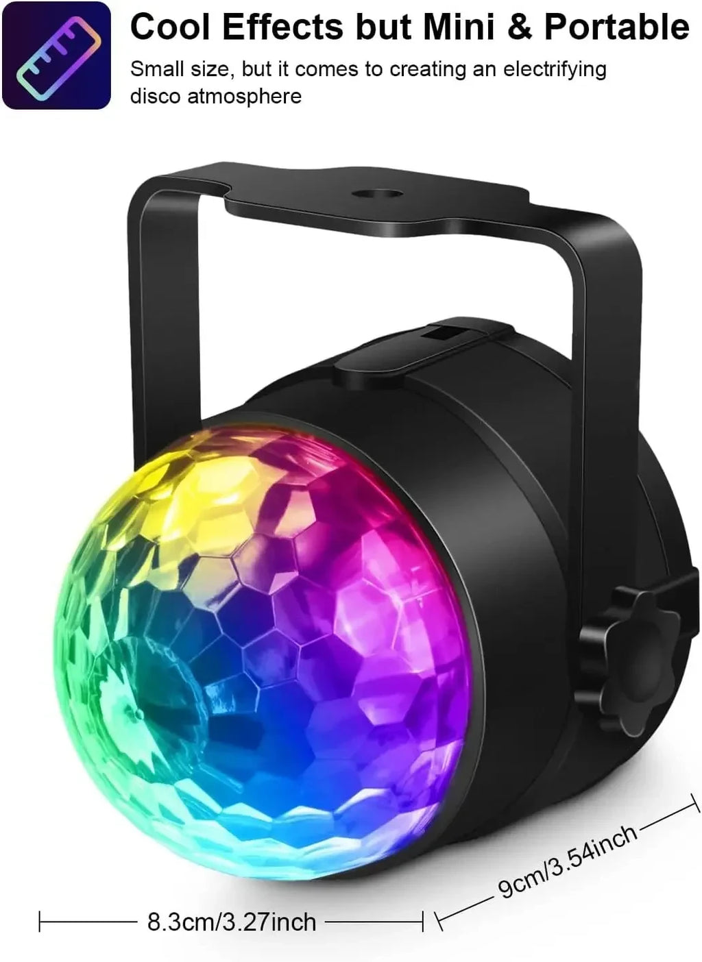 Luz LED Estroboscópica RGB con Control Remoto para Fiestas