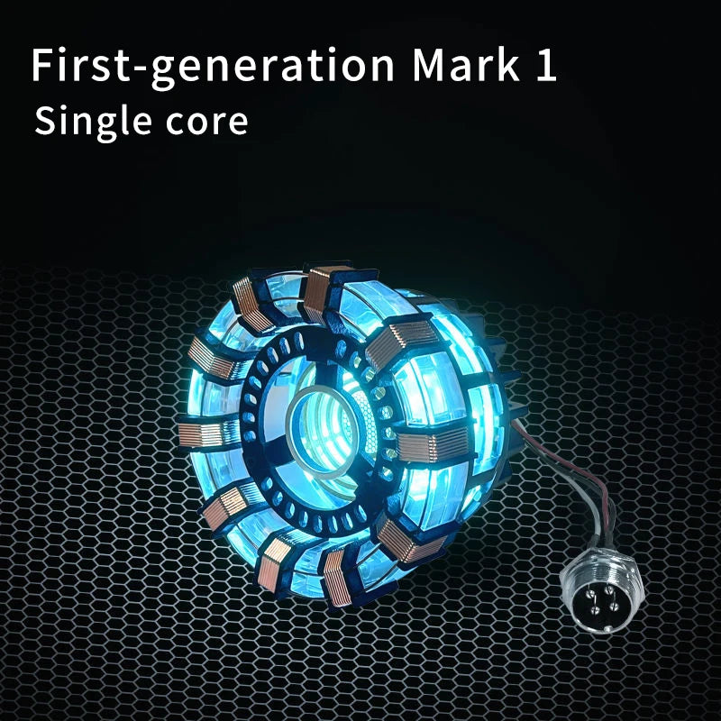 Luz de pecho de Reactor de aleación 1/1 Arca núcleo electromagnético USD los primeros vengadores Iron Man Mk1 Iron Man modelo periférico regalo