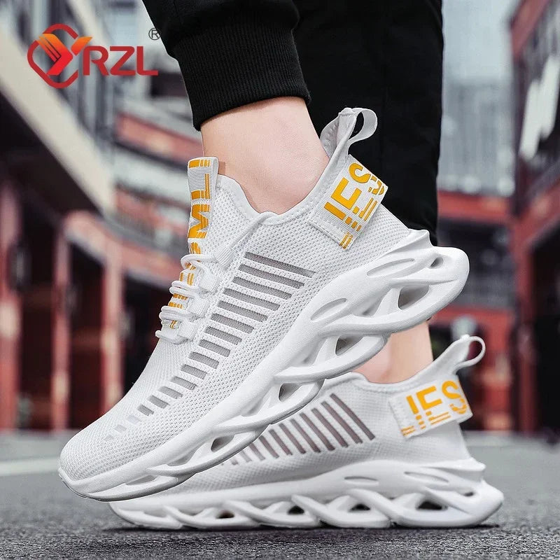 YRZL, zapatos para hombre, zapatillas cómodas, zapatillas transpirables para mujer, par de zapatos para correr, Tenis de malla, zapatos deportivos, talla 36-46, zapatillas para caminar para hombre