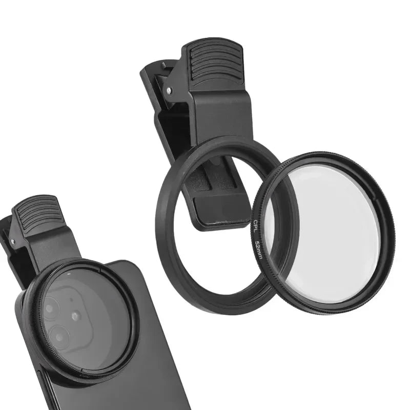 Filtro Polarizador CPL/UV Universal 52mm para Cámara de Celular