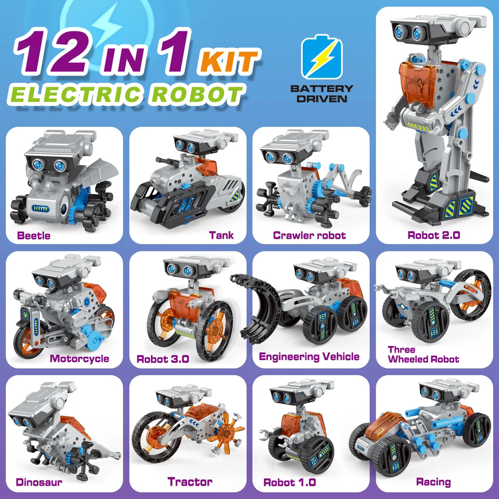 Robot Solar Educativo 12 en 1 para Niños DIY STEM