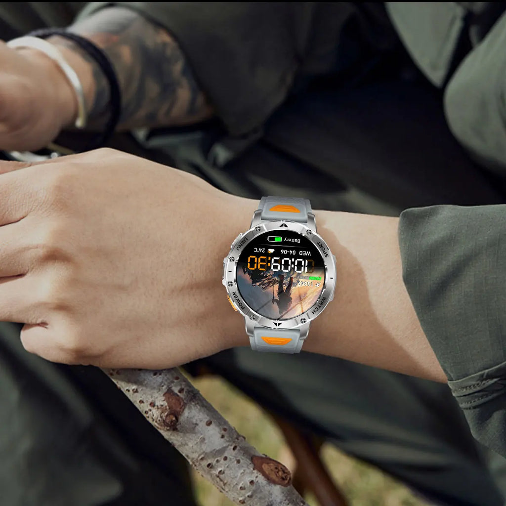 Reloj Inteligente Militar 1400mAh 10ATM Linterna