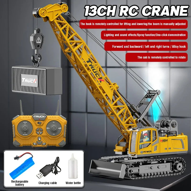 Grúa RC con Control Remoto 2.4G para Niños con Pulverizador