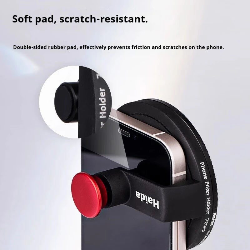 Soporte Universal Clip para Filtros de Teléfono Compatible con 72 mm