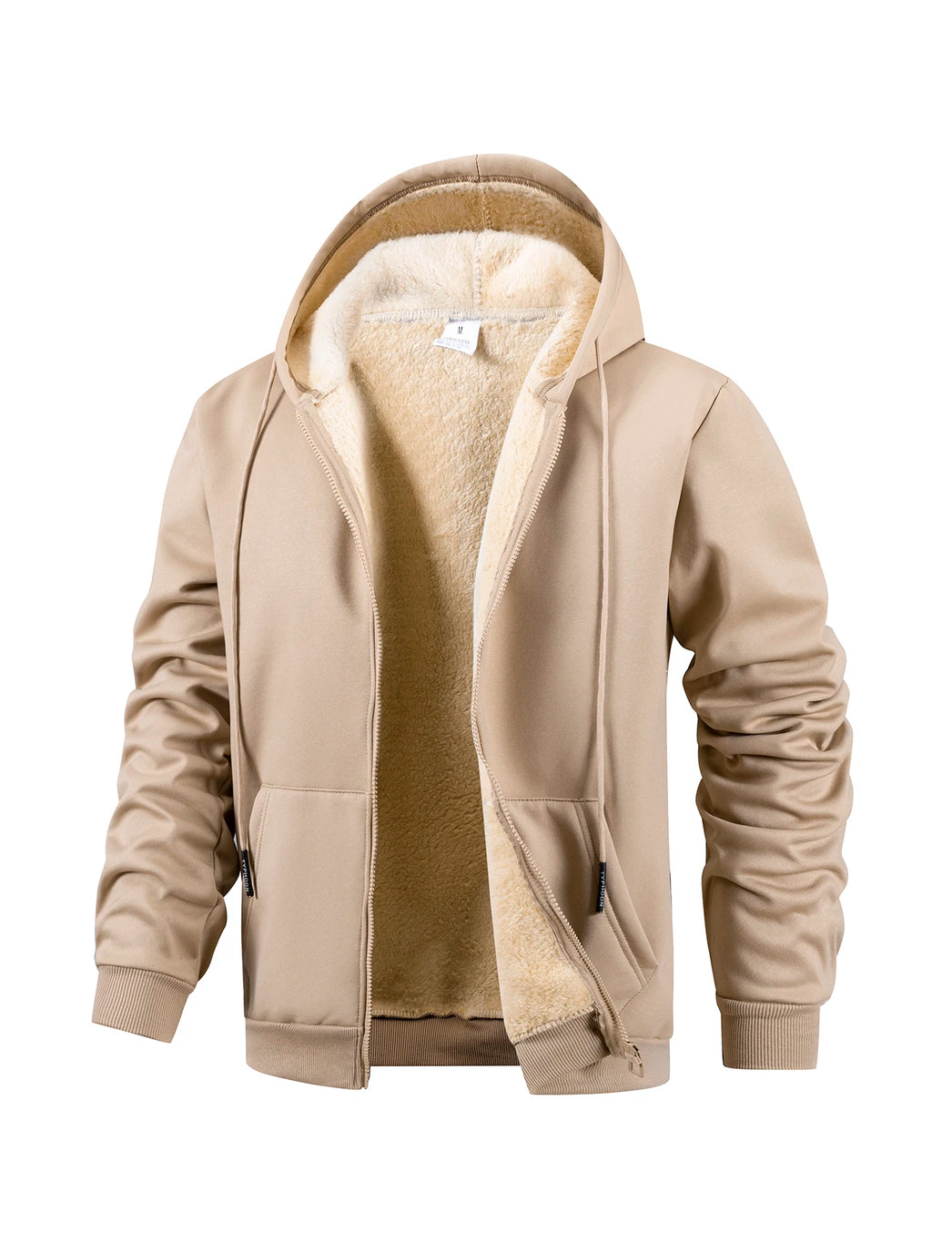 Buzo con Capucha y Cremallera de Vellón para Hombre