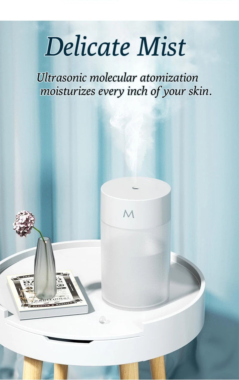 Mini humidificador de aire de 180ML, difusor de aroma eléctrico USB, purificador de aceites esenciales, generador de niebla de aromaterapia, luces para coche, hogar y dormitorio