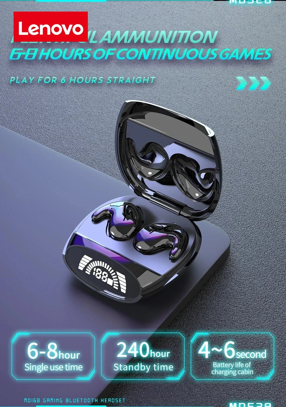 Lenovo Auriculares Invisibles para Dormir Bluetooth
