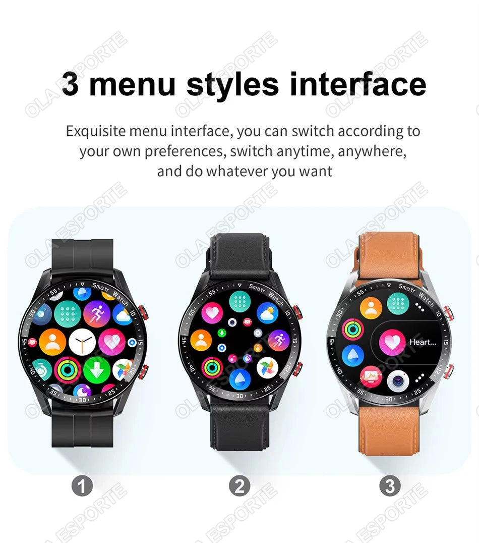2025 nuevo reloj inteligente para hombres pantalla completamente táctil de 1,5 pulgadas llamada Bluetooth relojes de hombre de negocios Fitnes reloj inteligente deportivo para Android IOS