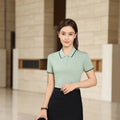 Camiseta de Seda Helada con Cuello Polo para Mujer
